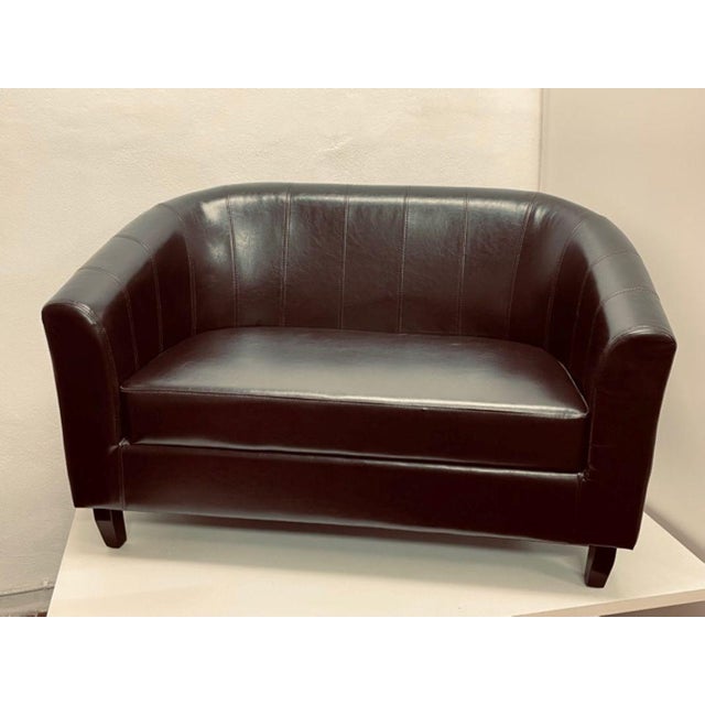 1980s 2-Seater Sofa in Brown Skai, 1980s For Sale - Image 5 of 5