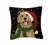 Traditional Santa Golden Retriever Hook Pillow 16" x 16" For Sale - Image 3 of 3