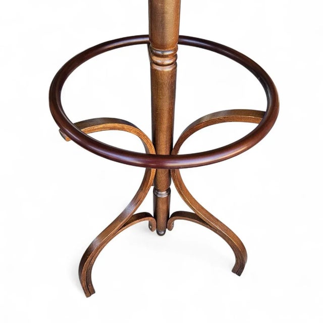 Thonet Vintage Bentwood Coat & Hat Rack, Hall Tree Style With Umbrella Ring For Sale - Image 4 of 12