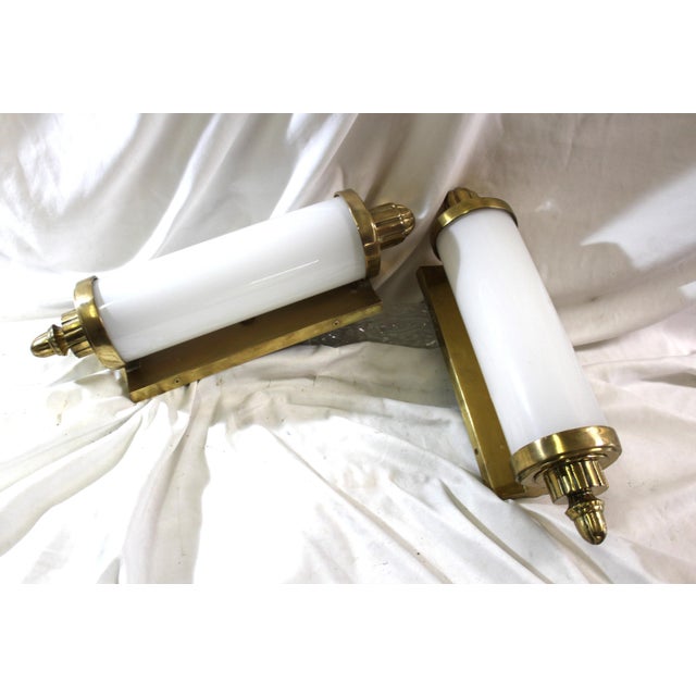 Metal Mid Century Modern Sconces Brass - a Pair For Sale - Image 7 of 18