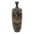 Meiji Japanese Cloisonne Enamel Silver Wire Signed Botanical Garden Vase For Sale