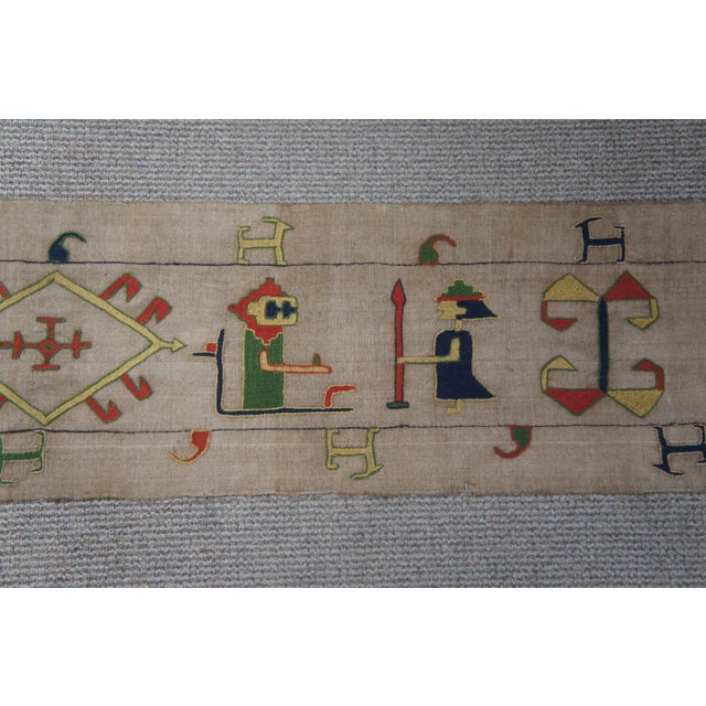 Mid 19th Century Figural Camel Bat Tent Decoration Wall Hanging Textile Tapestry For Sale - Image 6 of 10