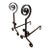 Rare 1800s Blacksmith Hand Forged Wrought Iron Andirons 20" Tall For Sale