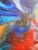 This is an original acrylic painting by California-based artist, Lil McGill. It is signed "Lil McGill" and titled "Megan...