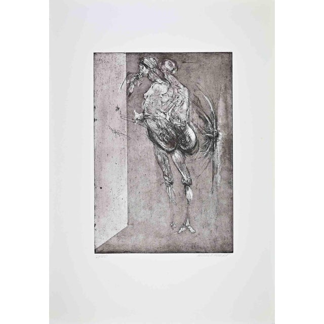 Marino Haupt, Composition, Lithograph, 1980s For Sale