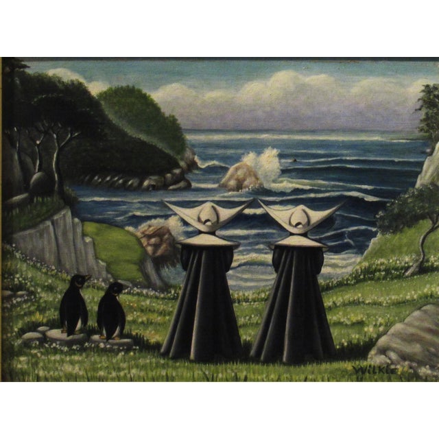 Joan Wilkie, Two Nuns Facing the Ocean, Circa 1950 For Sale - Image 4 of 11