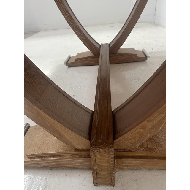 Antique Art Deco Desk in Limed Oak, 1900s For Sale - Image 10 of 18