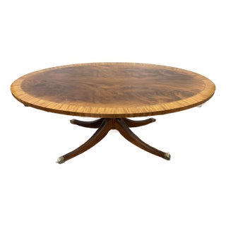 Ethan Allen Mahogany Oval Coffee Table For Sale
