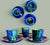 Blue 1950s Mid Century Modern Stangl Mediterranean Art Pottery Blue Green Coffee Cups Saucers - Set of 3 For Sale - Image 8 of 11