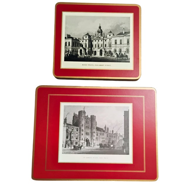 1980s Vintage Pimpernel British Heritage Cork-Backed Placemats - Set of 8 - Boxed For Sale - Image 5 of 12
