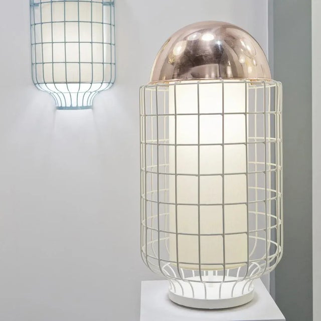 Contemporary Magnolia Table Lamp with Lacquered Structure by Utu Soulful Lighting For Sale - Image 3 of 6