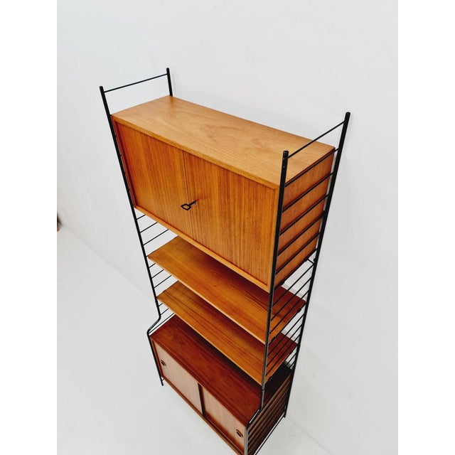 Free-Standing String Shelf-System in Teak from WHB Germany, 1950s For Sale - Image 5 of 11
