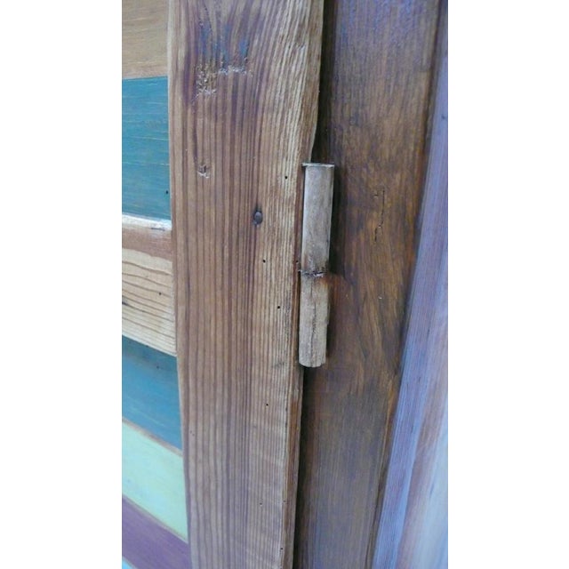 Antique Locker Cabinet with 2 Doors in Wood, 1890s For Sale - Image 10 of 11
