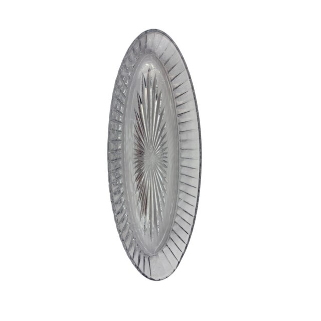 Mid-Century Modern Mid 20th Century Heisey Glass Banded Flute Oval Dish For Sale - Image 3 of 15