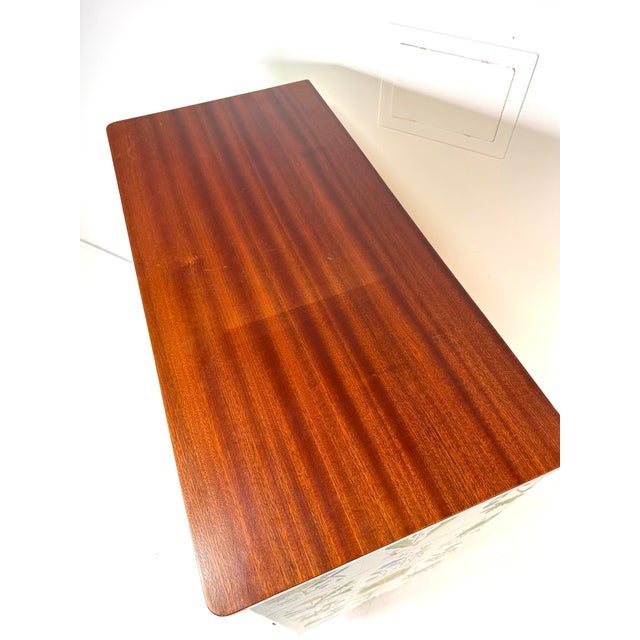 1950s 1950's Swedish Cabinet With Nordens Flora Illustrations For Sale - Image 5 of 12