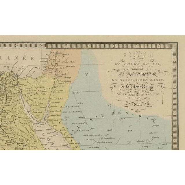 Antique Egypt and Red Sea Map, 1865 For Sale - Image 9 of 10