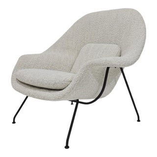 Eero Saarinen for Knoll Womb Chair Is Pierre Frey Boucle' For Sale