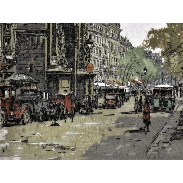 Realism Hans Figura, Porte Saint Denis, Paris, Circa 1950 For Sale - Image 3 of 7