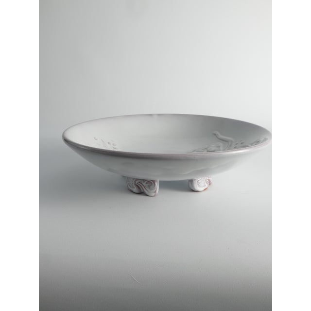 Art Deco White Earthenware Mermaid Bowl by Mari Simmulson for Upsala-Ekeby, 1950s For Sale - Image 12 of 18