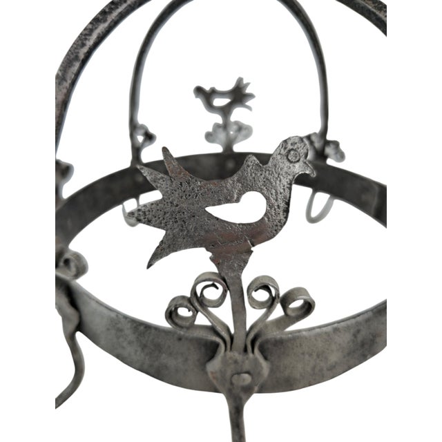 Metal Late 18th Century Wrought Iron Speckkrone Kitchen Crown For Sale - Image 7 of 8