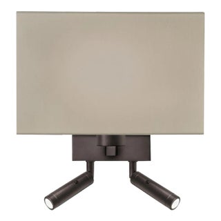 Black Bronze Wall Light With Shade For Sale