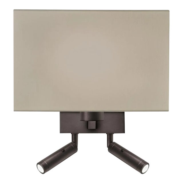 Black Bronze Wall Light With Shade For Sale