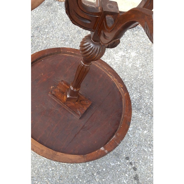 Brown Refinished George II Stye Pie Crust Side Wine Plant Lamp Table, Circa 1890s For Sale - Image 8 of 11
