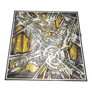 Bernhard Rohne Brutalist Mixed Metal Wall Sculpture Hand Signed/Dated 1971
