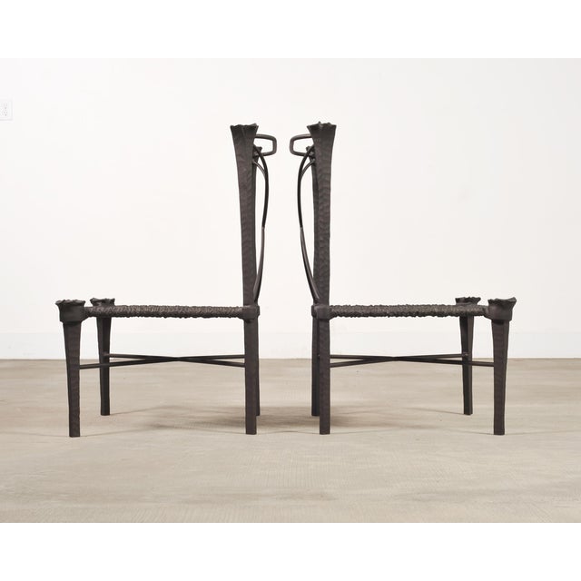 Bronze Set of Six Michael Taylor Arcadia High Back Bronzed Garden Chairs For Sale - Image 8 of 18