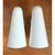 White Vintage Frosted Glass Cone Wall Sconces - A Pair For Sale - Image 8 of 12
