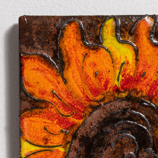 1970s Germany Burnt Orange Ceramic Decorative Object For Sale - Image 4 of 15