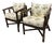 McGuire Furniture Barrel Back Bamboo Armchairs, Pair Vintage For Sale