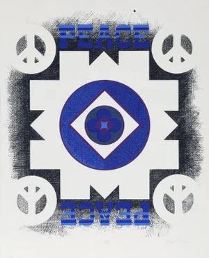 1970s Peace, Silkscreen by George Ortman 1970
