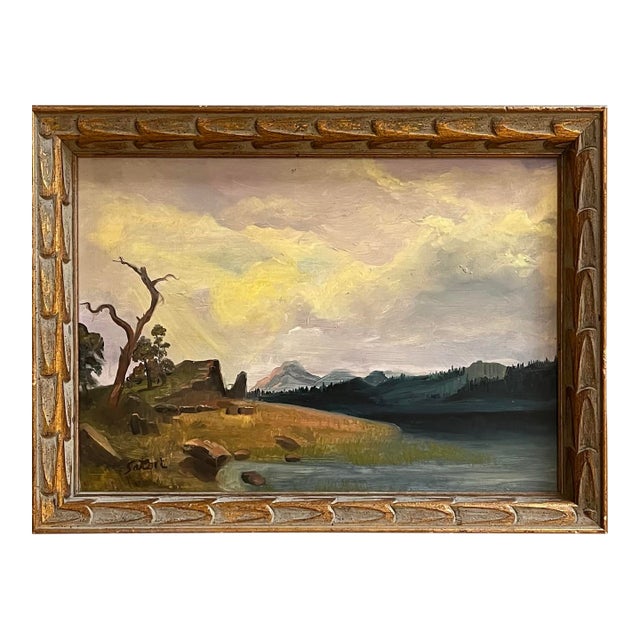 1990’s Oil Painting of a Country Landscape For Sale