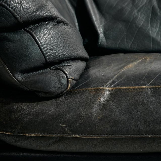 Danish Leather Sofa by Nielsen, 1970s For Sale - Image 14 of 16
