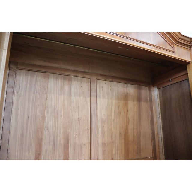 Antique Veneer Walnut Wardrobe, Late 19th Century For Sale - Image 15 of 16