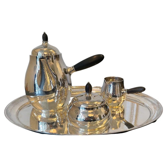 Danish Sterling Silver Coffee or Tea Set Georg Jensen - 4 Pieces For Sale - Image 13 of 13