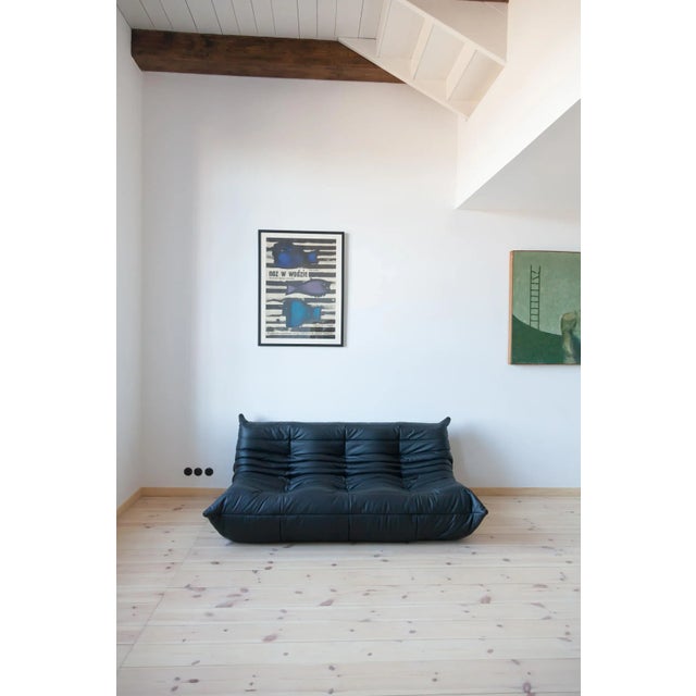 Black Leather 3-Seat Sofas, Corner Seat & Lounge Chair by Michel Ducaroy for Ligne Roset, Set of 3 For Sale - Image 9 of 18