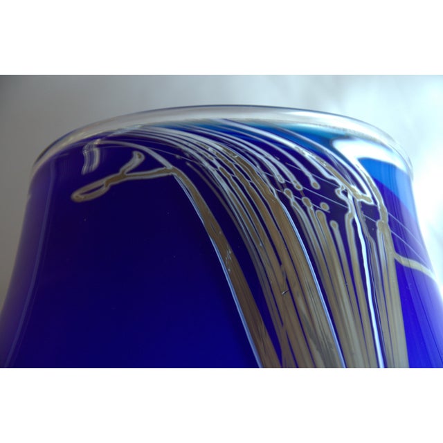 A monumental and vibrant hand-blown glass vessel by renowned Pacific Northwest artist Chris Hawthorne. This piece features...