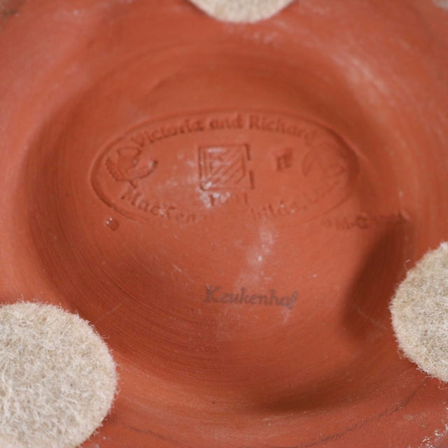 Ceramic 1990s Mackenzie Childs Boho Chic Huge Salad Serving/Centerpiece Bowl in the Keukenhof Pattern For Sale - Image 7 of 9