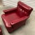 American Art Deco Club Chair & Ottoman in Red Naugahyde - a Pair For Sale - Image 9 of 13