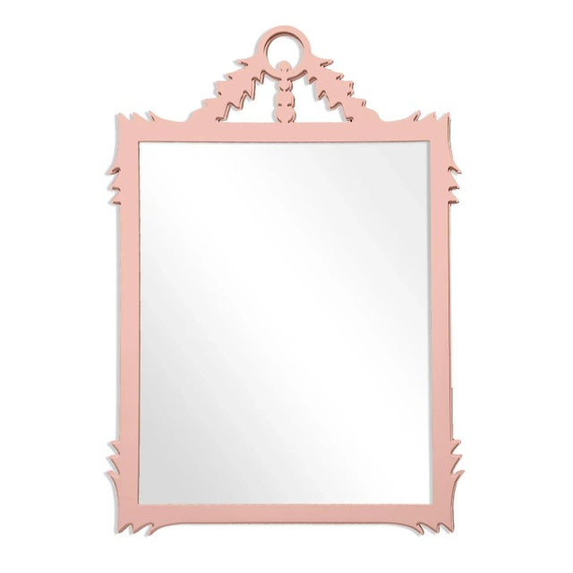 Contemporary Fleur Home Garden District Lafitte Rectangle Mirror in Salmon Berry, 29x51 For Sale - Image 3 of 3