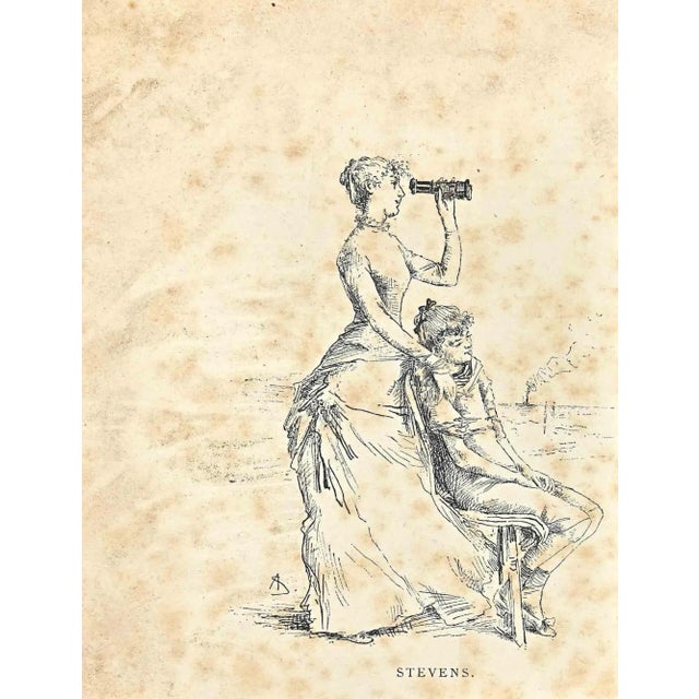 Alfred Stevens, The View, Lithograph, 1880s For Sale - Image 3 of 3