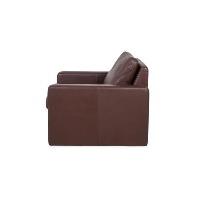 Conseta Leather Three-Seater and Armchair in Brown Coffee Mahogany with Headrest by COR, Set of 2 For Sale - Image 18 of 18