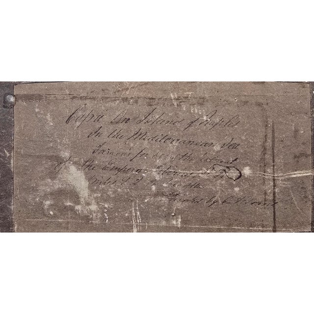 Christian Friedrich Thöming -View of Capri From Salerno Side-19th Century Oil Painting For Sale - Image 10 of 10