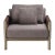 Metal Frame Gray Armchair For Sale - Image 7 of 7