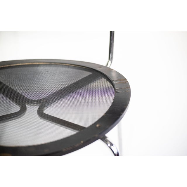 1990s Vintage Chair with Chrome Frame and Curved Backrest, 1990s For Sale - Image 5 of 6