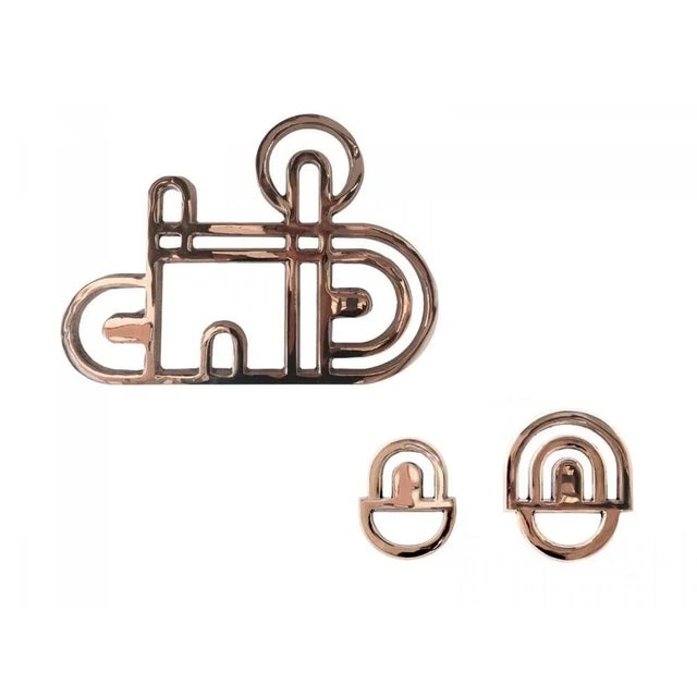 Bronzino Hangers by Alessandro Zambelli, Set of 2 For Sale - Image 4 of 5