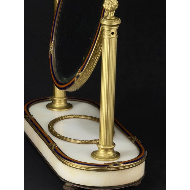 Exceptional French Napoleon III vanity mirror dating from circa 1870–1885, crafted in Paris during the height of the...