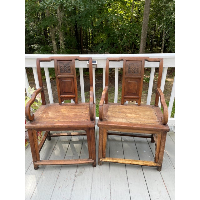 17th Century Qing Dynasty Yoke-Back Armchairs - a Pair For Sale - Image 9 of 9